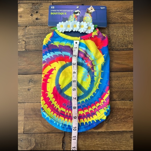 Dog Cat Halloween Costume 2 pc 70s Bootique Pet Costume Set Size XSmall - Picture 11 of 15